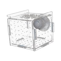 Ioensy - Caja De Cría De Peces De Acuario, Accesorio De Acuario Transparente Para Pez Payaso Recién Nacido, 8Cm X 8Cm X 8Cm