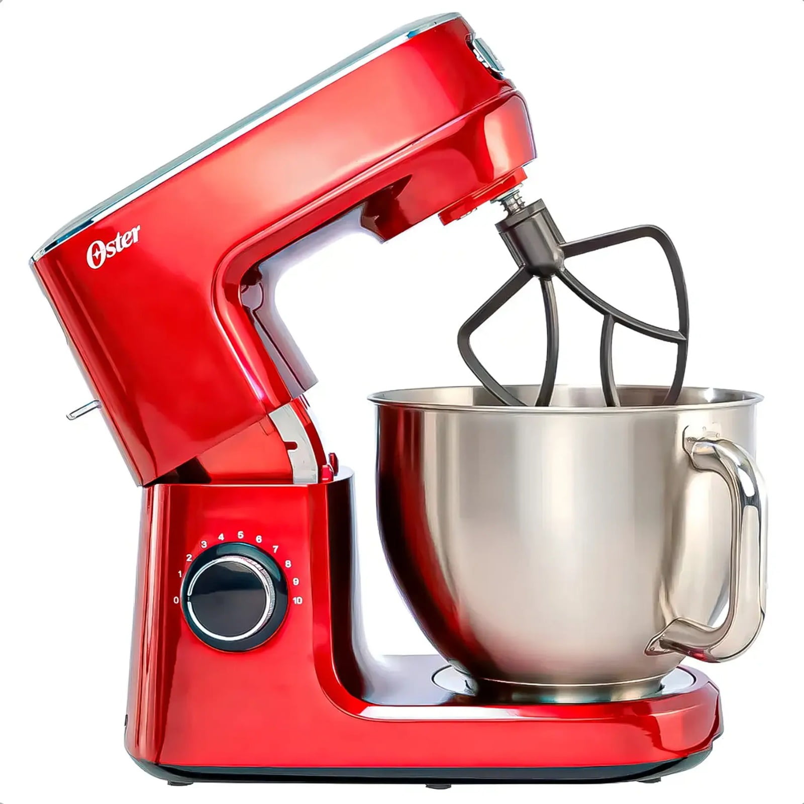 Batidora Planetaria Oster® Fpstsmpl3r Rojo Con 10 Velocidades 5.2 Litros