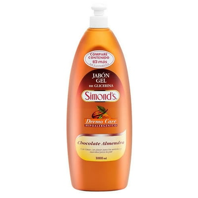 Jabón Gel De Glicerina Chocolate Almendra Botella 1000 Ml Simond’S