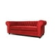 thumbnail image 2 of Sofá Chesterfield 3C Felpa Rojo, 2 of 2