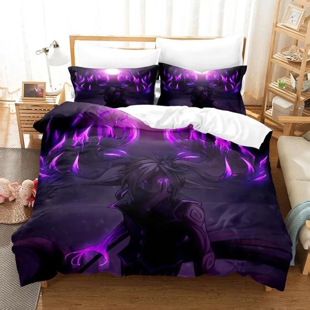 v86 Bed Sheets Ranboo Bedding Set,Duvet Cover Comforter Bed Set Quilt Cover Pillowcase,King Queen Twin Size Boys Girls Adults 3-Piece Bedding Set (1 Duvet Cover + 2 Pillow Shams) Bed Sheets ju86