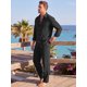 thumbnail image 4 of INSPIRE CHIC Conjunto de 2 Piezas de Lino Camisa de Manga Larga Pantalones con Cordón XL Negro, 4 of 5