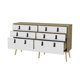 thumbnail image 2 of Comoda Doble 6 Cajones Fm-014c Café Claro Y Blanco, 2 of 7