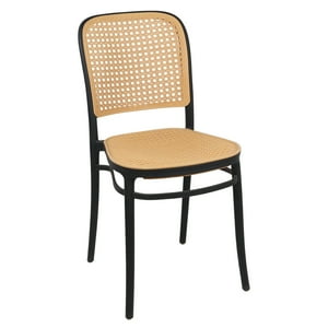 Novahus - Silla Terraza Plástica Cairo Negra/Beige