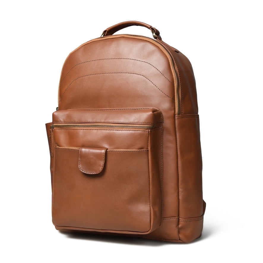 Sharo Classic Leather - Mochila Sharo Classic Cuero Clásica Con Funda Para Laptop 15