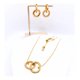 thumbnail image 2 of Conjunto Aros Y Collar Entrelazado Circonitas Oro 24k Regalo, 2 of 10