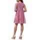 thumbnail image 3 of Vestido de Cuadros INSPIRE CHIC para Mujeres Vestido de Verano Sin Mangas Cuadros Fluidos con Vuelo en Capas Corto S Rojo, 3 of 6