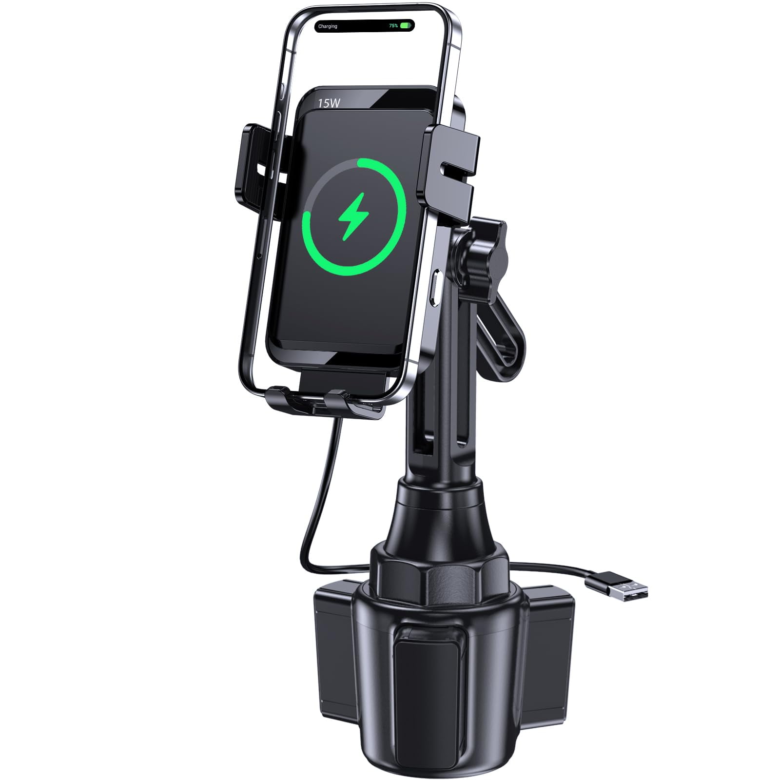 Cargador De Coche Inalámbrico Mokpr Portavasos Para Iphone Samsung