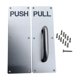 thumbnail image 3 of Tiradores De Puerta De Acero Inoxidable, Tiradores Resistentes Para Hoteles, Hogares Públicos, PUSH PULL Plateado, 3 of 5