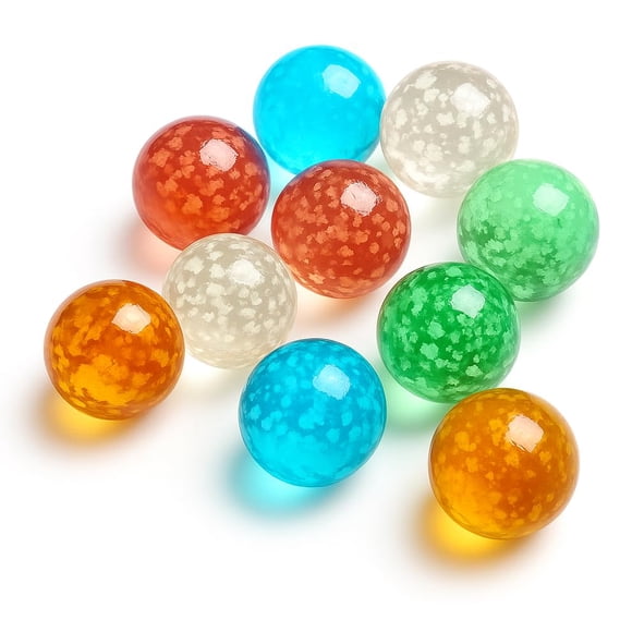 Canicas ARSUK que Brillan en la Oscuridad 25mm 10 piezas Colores Surtidos
