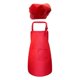 thumbnail image 4 of Delantal Para Ni?os Juego De Gorro De Cocinero Bolsillo Frontal Con Babero Ajustable Para Hacer Manualidades Rojo Para Hornear L, 4 of 5