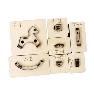 Bothyi - Molde De Corte En Forma De Caballo De Madera 1 Juego De Molde De Troquelado De Caballo Balancín De Hoja De Metal 7Cm X 6,5 Cm