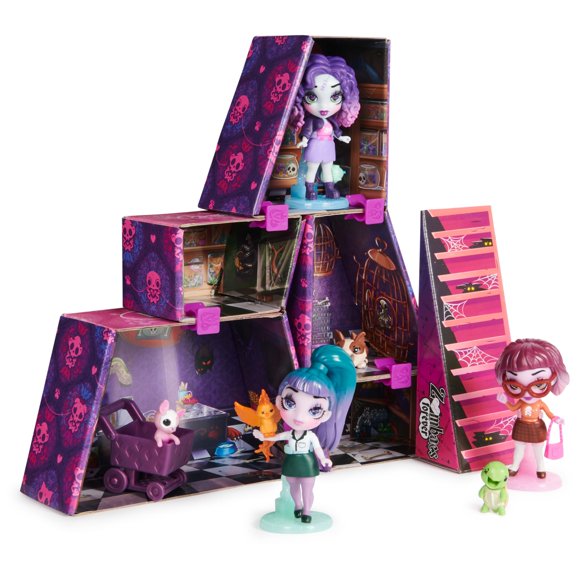 Set de juego Doll House Zombaes Forever Wild Vibes con 3 muñecas