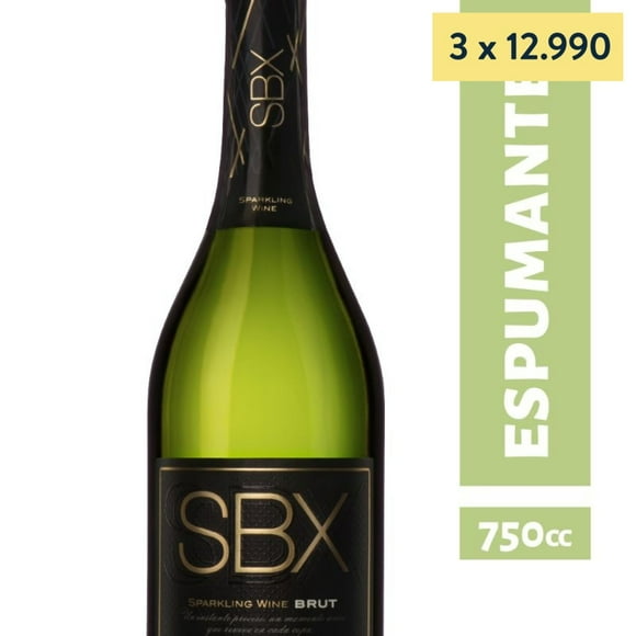 Espumante SBX Brut 12° Botella, 750 cc