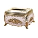 thumbnail image 5 of Estuche De Pañuelos Faciales Con Estampado De Flores Apertura Elegante Dorado Y Blanco, 5 of 5