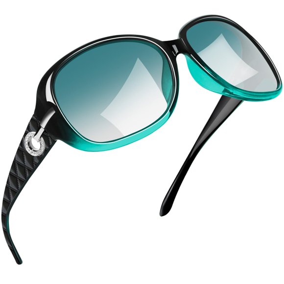 Gafas de sol Joopin Big Rectangle Gradient Green para mujer