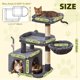 thumbnail image 5 of Árbol para gatos Taoqimiao MS043G de 82 cm con plataforma, gris, 5 of 8