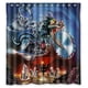 thumbnail image 1 of Cortina de ducha Judas Priest, juego de cortina de baño con ganchos, tamaño 66 x 72 pulgadas, 1 of 3