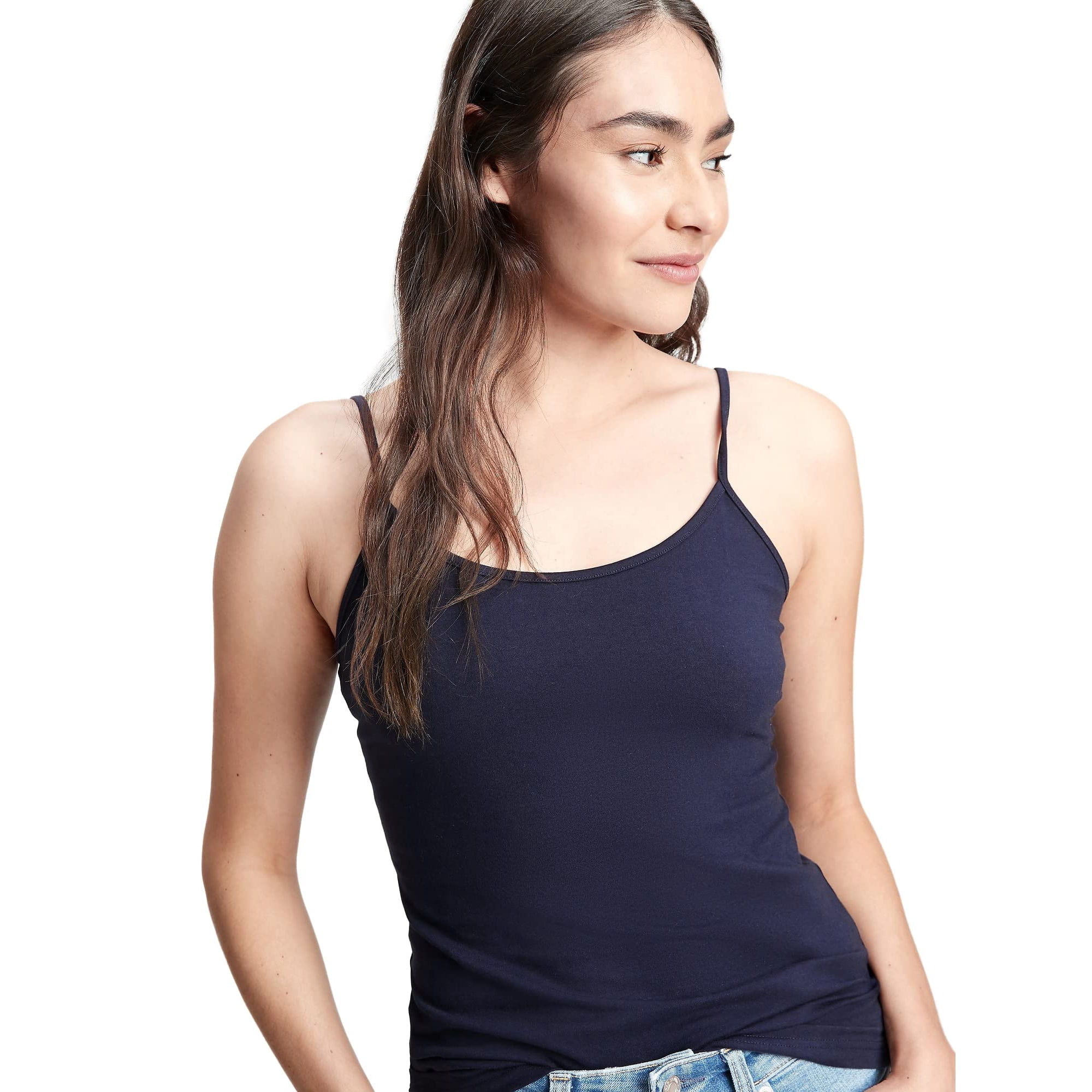 Top Cami Shirt Gap, Uniforme Azul Marino Ajustado Para Mujer