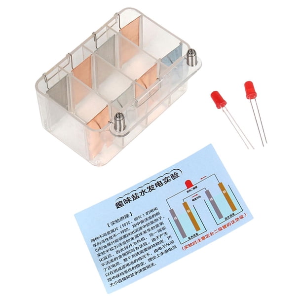 Generador de energía de agua salada DIY Juguete de física Juego de ensamblaje DIY Experimento científico físico para niños de 4 años en adelante Niñas