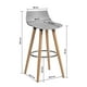thumbnail image 4 of Pack 2 Pisos Bar Con Patas De Madera Y Reposapiés Gris, 4 of 6