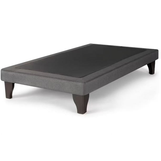 Base De Cama Europea 1.5 Plazas Tela Gris Oscuro