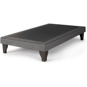 Dec-Hogar - Base De Cama Europea 1.5 Plazas Tela Gris Oscuro