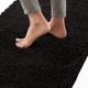 thumbnail image 1 of Xiao Hua Alfombras de baño - 1 pieza, 40 × 60 cm, color negro, lavable, absorbente, antideslizante, práctica para el baño, ideal para mantener el baño seco., 1 of 2