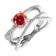 thumbnail image 1 of Anillos de Compromiso de Moissanita de 1 Quilate para Mujer Color D Claridad VVS1 Anillos de Diamante Anillos de Plata Esterlina 925 Regalos Anillos de Boda de Moissanita con Certificado, 1 of 8