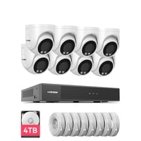 Sistema De Cámara De Seguridad H.View 8Mp 4Tb Hdd 8Pcs 4K Outdoor