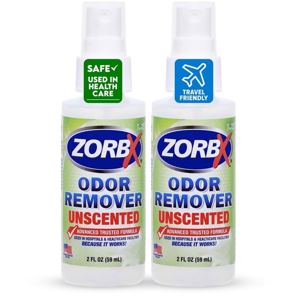 Eliminador de Olores ZORBX sin Fragancia - Pack de 2 x 59 ml