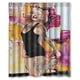 thumbnail image 1 of Cortina de ducha con tatuajes sexys de Marilyn Monroe, juego de cortinas de baño con ganchos, tamaño 60 x 72 pulgadas, 1 of 3