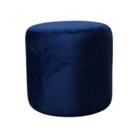 Diseños Valestrini - Pouf Redondo Felpa Azul Marino