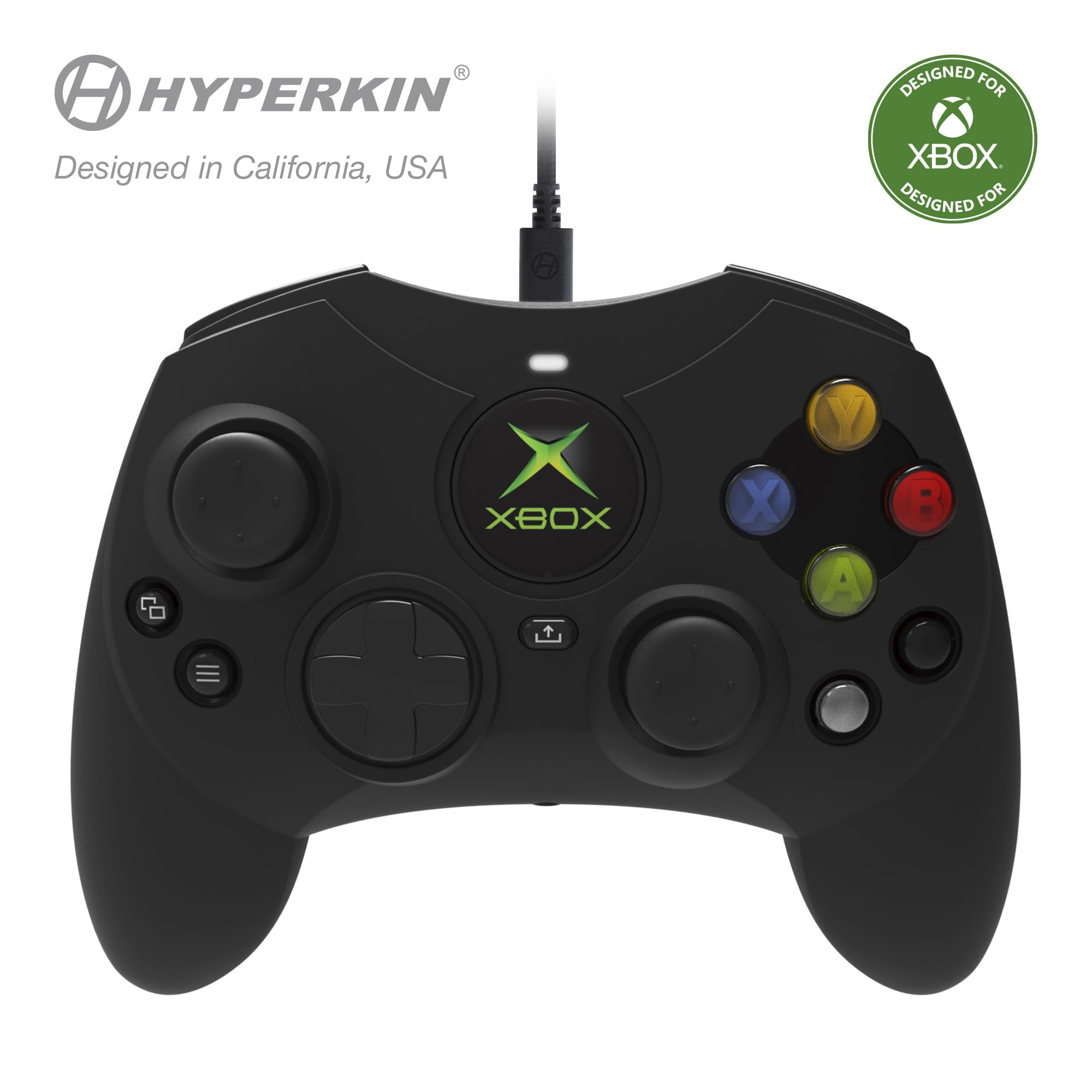 Mando Con Cable Gamepad Hyperkin Duchess Para Xbox Series X|s, Xbox One, Windows 10|11, Pc, Negro