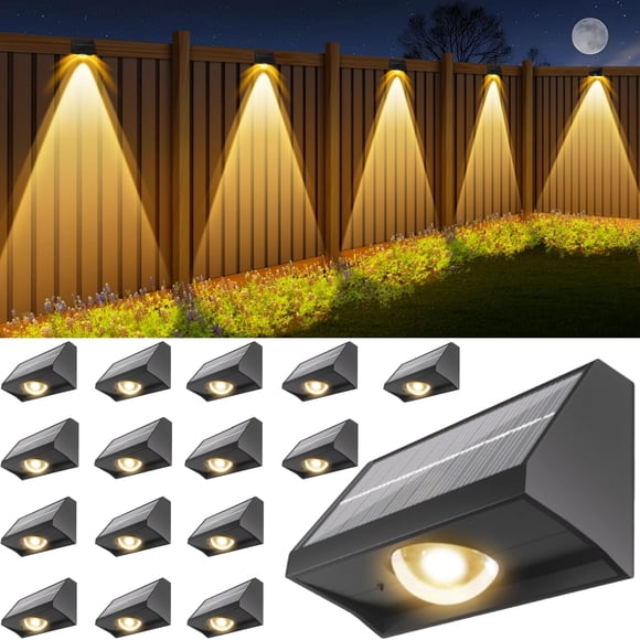 Luces Solares Para Vallas Impermeables Led Paquete De 16