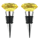 thumbnail image 1 of Tapón decorativo de cristal para botellas de vino y bebidas, fabricado en aleación de zinc y vidrio, reutilizable., 1 of 5