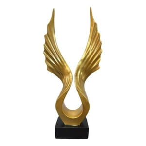 Genérico - Figura Decorativa Estatua Abstracta Adorno Alas Hogar Jhn