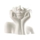 thumbnail image 3 of Jarrón De Cerámica De Media Cara, Estilo Rústico, Para Estantería, Estilo Minimalista, Con Flores Blancas., 3 of 5