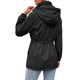 thumbnail image 3 of INSPIRE CHIC Chaqueta de Lluvia con Capucha para Mujer Cuello Alto Largo Medio Cintura con Cordón XX Grande Negro, 3 of 6