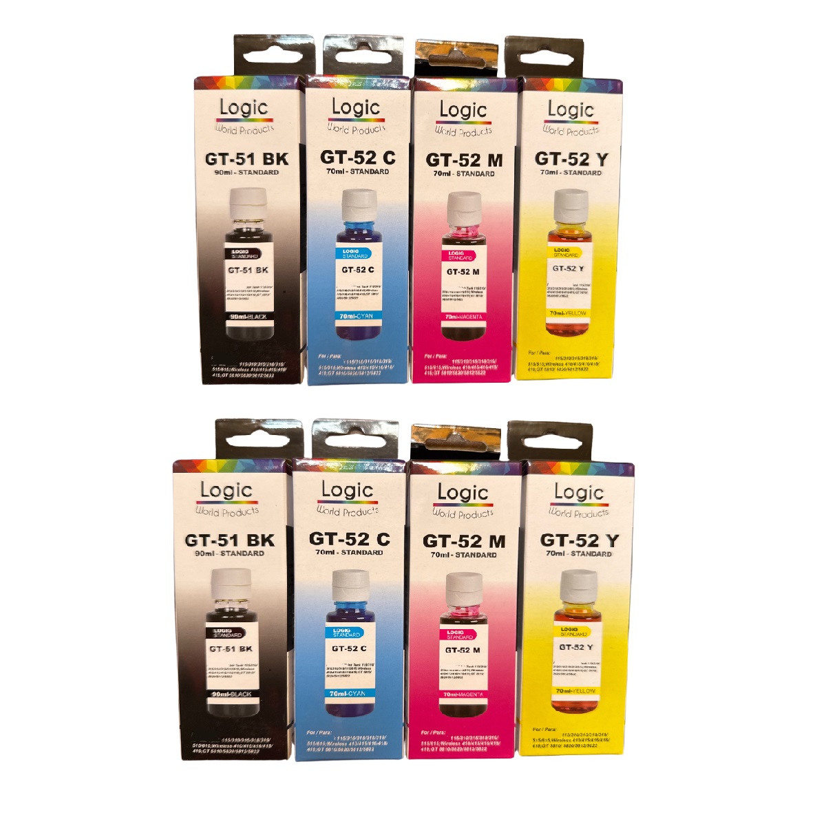 Genérico - Pack X2 Tintas Compatibles Para Gt-51/52 502/515/516/517/530