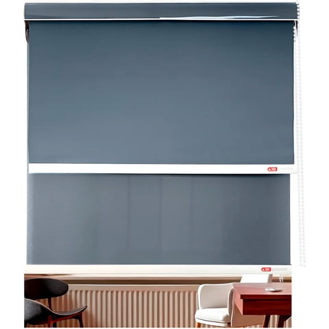 Cortina Roller Blackout Doble Visillo Cenefa Beiti 150X200