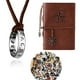 thumbnail image 1 of XHBTS Uncharted 4 Drake 20 Pegatinas, Collar Grabado, Cadena Cuero Marrón, Cuaderno Viaje, Notas Cuero PU. A7 (marrón), 1 of 2