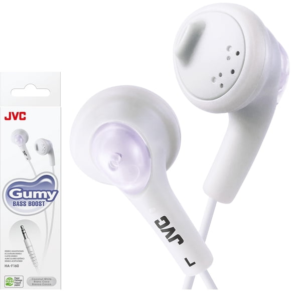 Auriculares JVC HAF160W Gumy Ear Bud con cable blanco