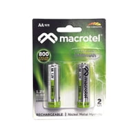 Pack 2 Pilas Recargables Aa Macrotel 2700Mha