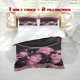 thumbnail image 1 of 3pcs Pink And Black Combination Print Three Piece Bedding Set Soft Duvet Cover And Two Pillowcases, 1 of 5