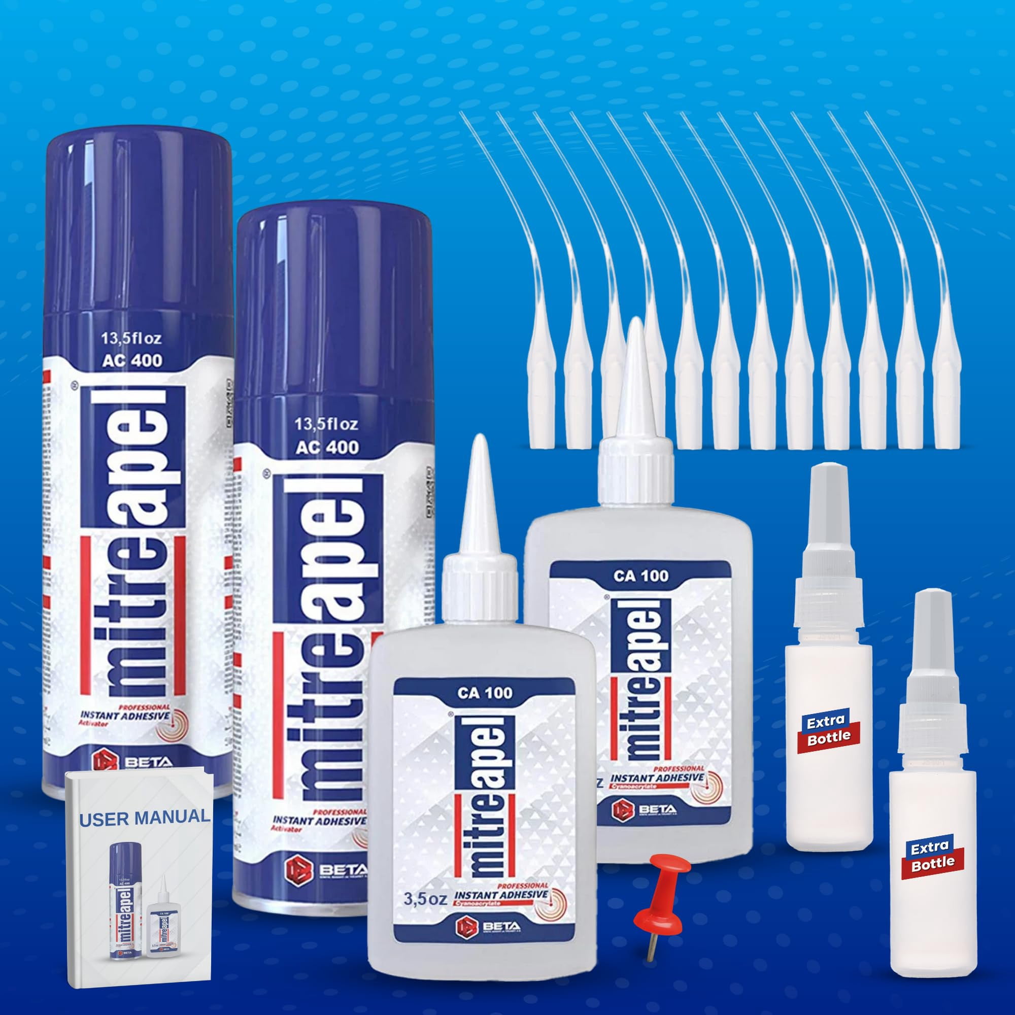 Super Ca Glue Mitreapel Con Activador Adhesivo En Aerosol, 200 Ml