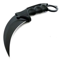 Genérico - Cuchillo Curvo Navaja Black Camping De Acero Aa03 Navaja Corta Pluma Cuchillo Cortapluma Karambit
