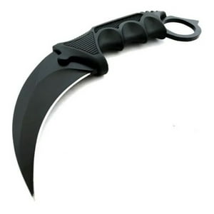 Genérico - Cuchillo Curvo Navaja Black Camping De Acero Aa03 Navaja Corta Pluma Cuchillo Cortapluma Karambit