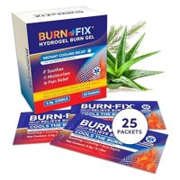 Burn-Fix - Paquetes De Gel Para Quemaduras Burnfix Hydrogel, 3,5 G, Paquete De 25