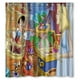 thumbnail image 1 of Cortina de ducha de Pinocho, juego de cortina de baño con ganchos, tamaño 66 x 72 pulgadas, 1 of 3